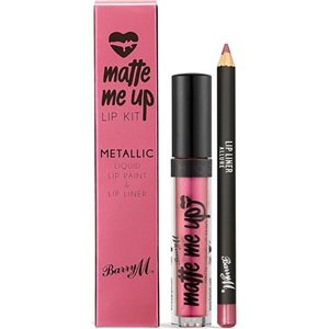 Barry M Matte Me Up Metallic Lip Kit - Allure