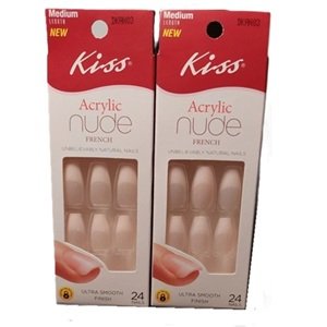 Kiss Salon Acrylic Nude French Medium Length Nails