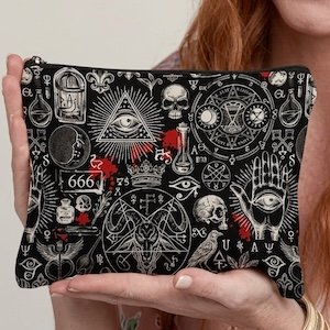 Gothic/Witchcraft Design Make Up Bag