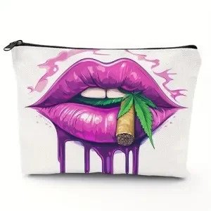 Funny leaf-Themed Makeup Bag -Lips