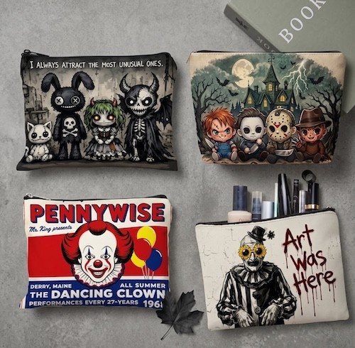 Horror Character Theme Canvas Makeup Bag